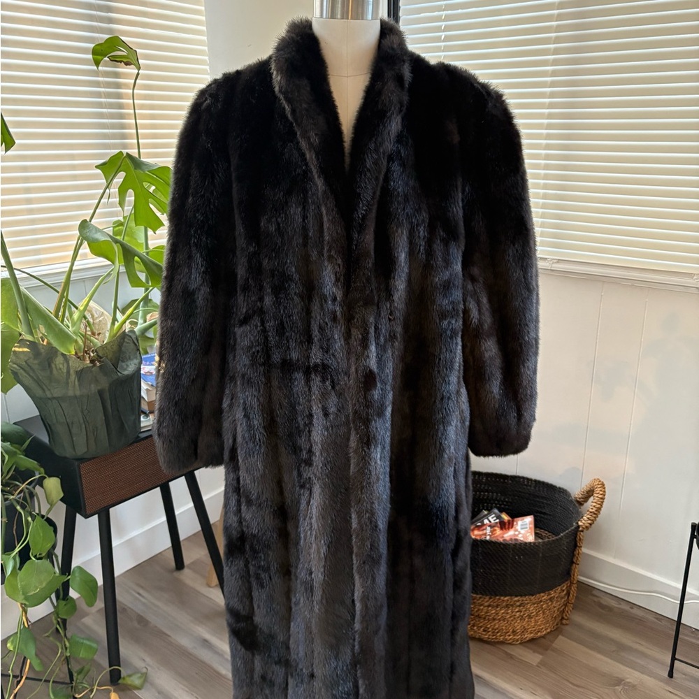 Elegant Black Fur Coat